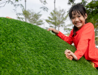 artificial grass on slopes