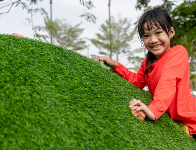 artificial grass on slopes