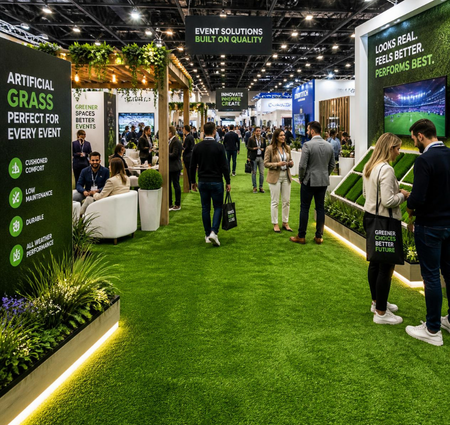 Artificial Grass for Events, Exhibitions & Market Stalls